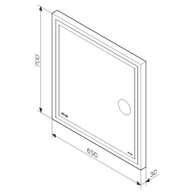 AM.PM Зеркало с LED подсветкой, часами и косметическим зеркалом M91AMOX0653WG